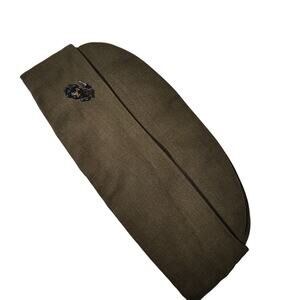 1990 Men's Garrison Cap – Size 6-3/4, AG344 Gabardine, Marines EGA Cap Device